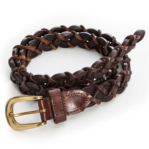 Chunky Woven Leather Belt
